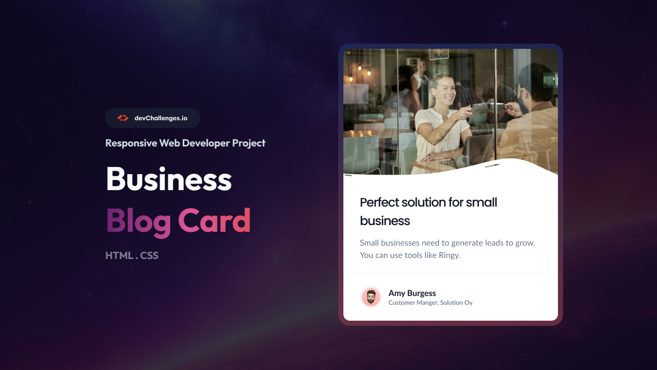 Business Blog Card
